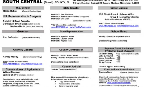 FL South Central (small) 2022 Primary