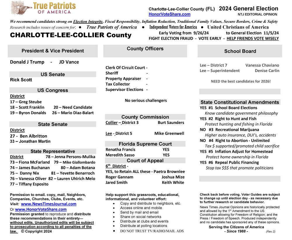 FL Charlotte – Lee – Collier Region 2024 Election