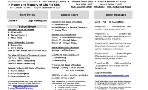 Texas Voter Guide 2025