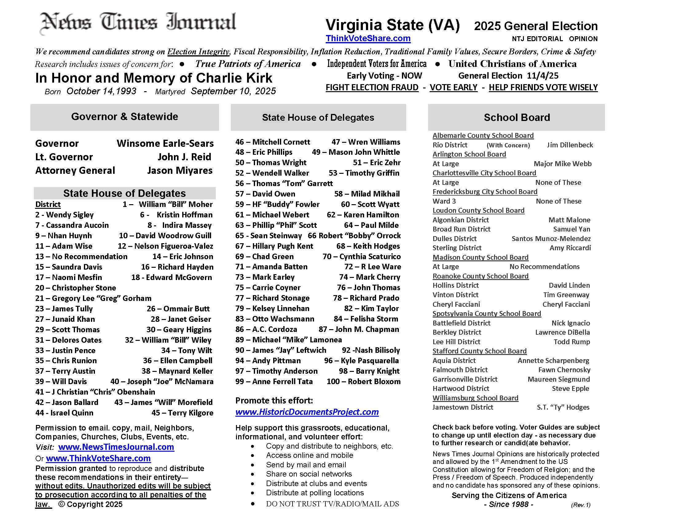 Virginia Voter Guide 2025