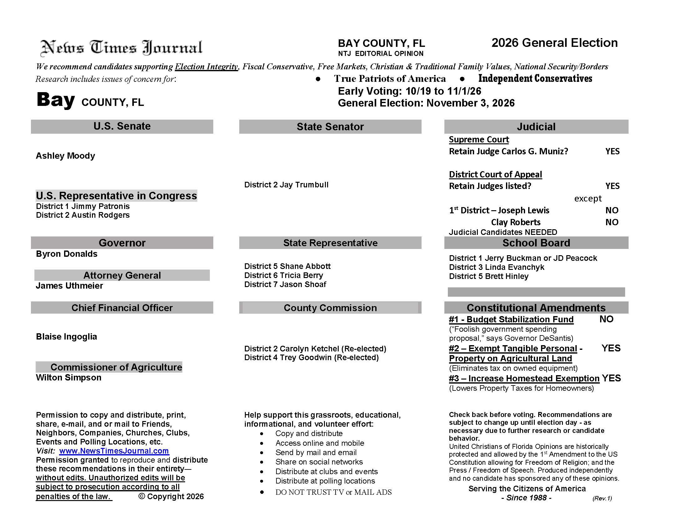 FL Bay 2026 Election