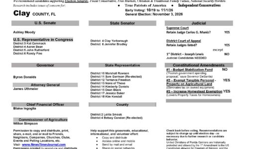 Clay General Election Voter Guide 2026