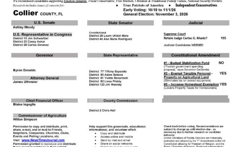 Collier General Election Voter Guide 2026