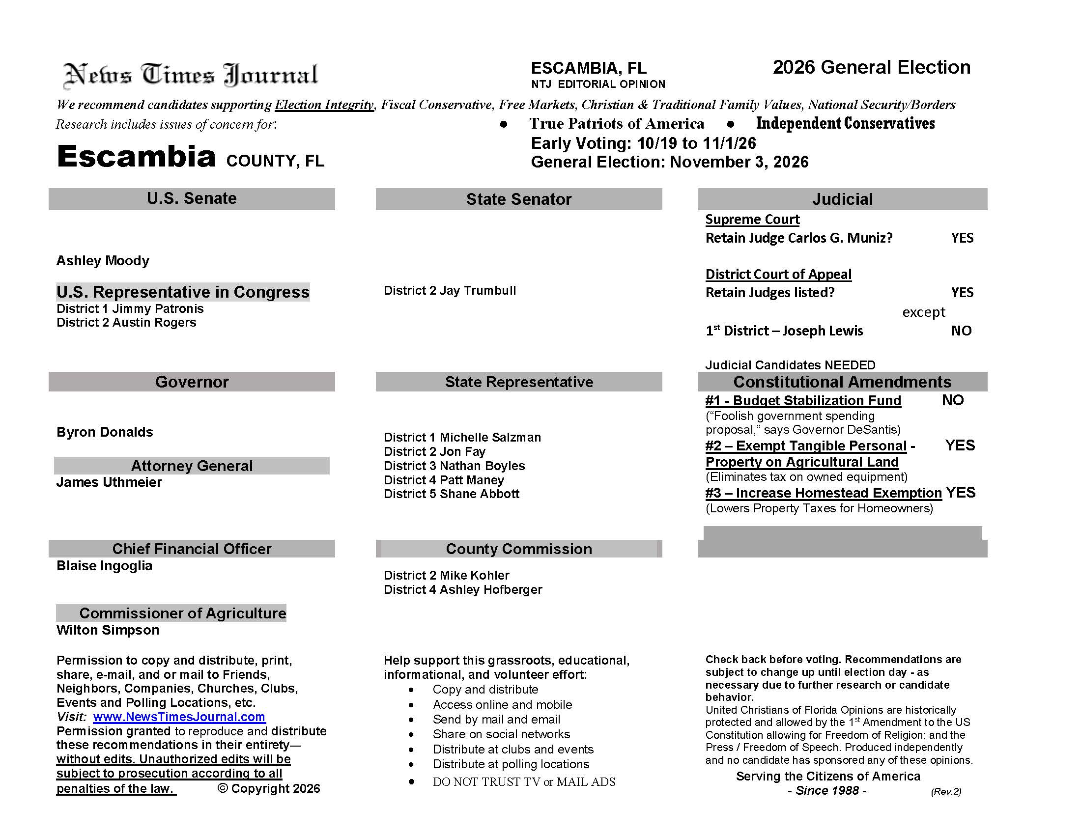 FL Escambia 2026 Election