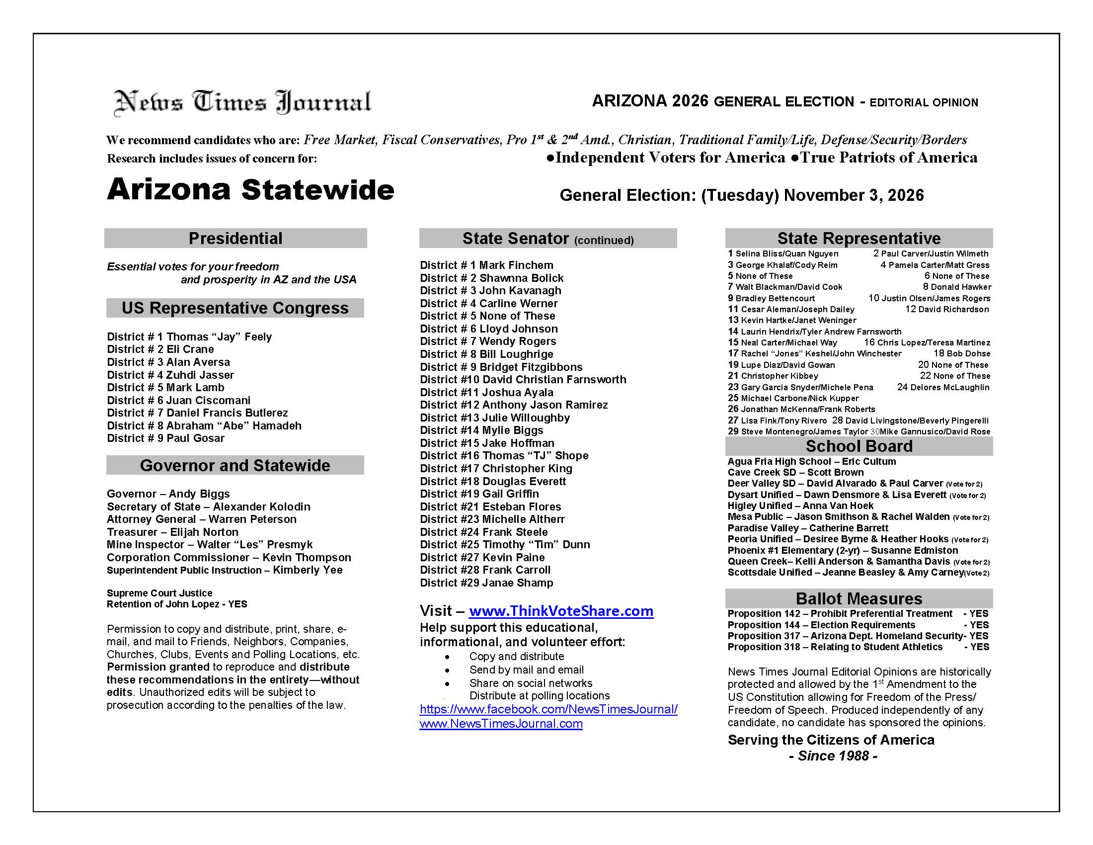 Arizona Voter Guide 2026