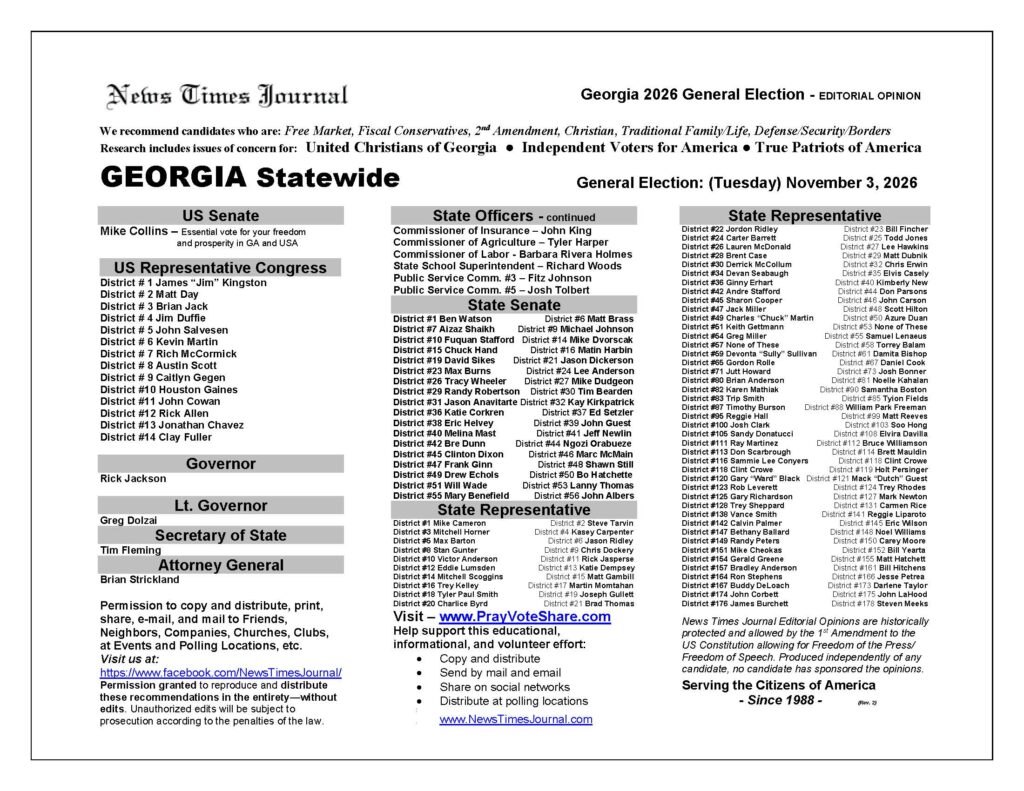 Georgia General Election Voter Guide 2026