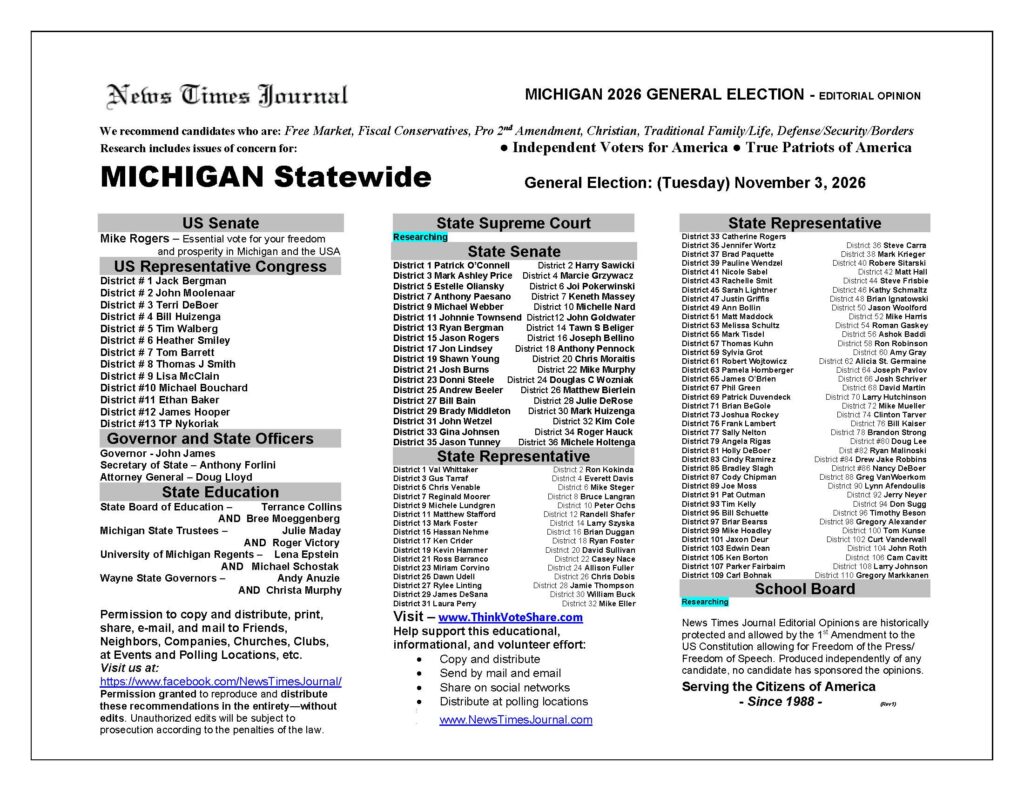General Election Voter Guide 2026