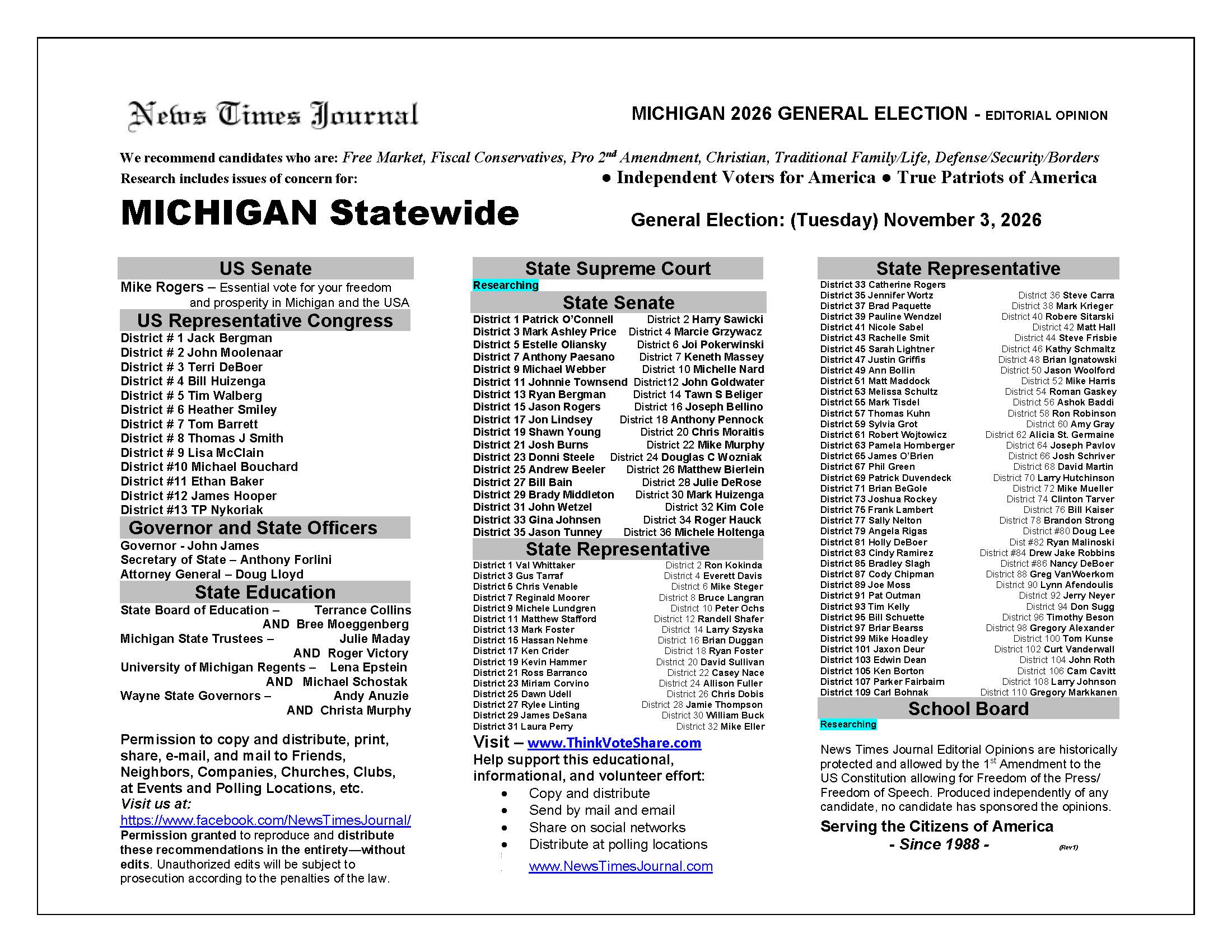Michigan Voter Guide 2026