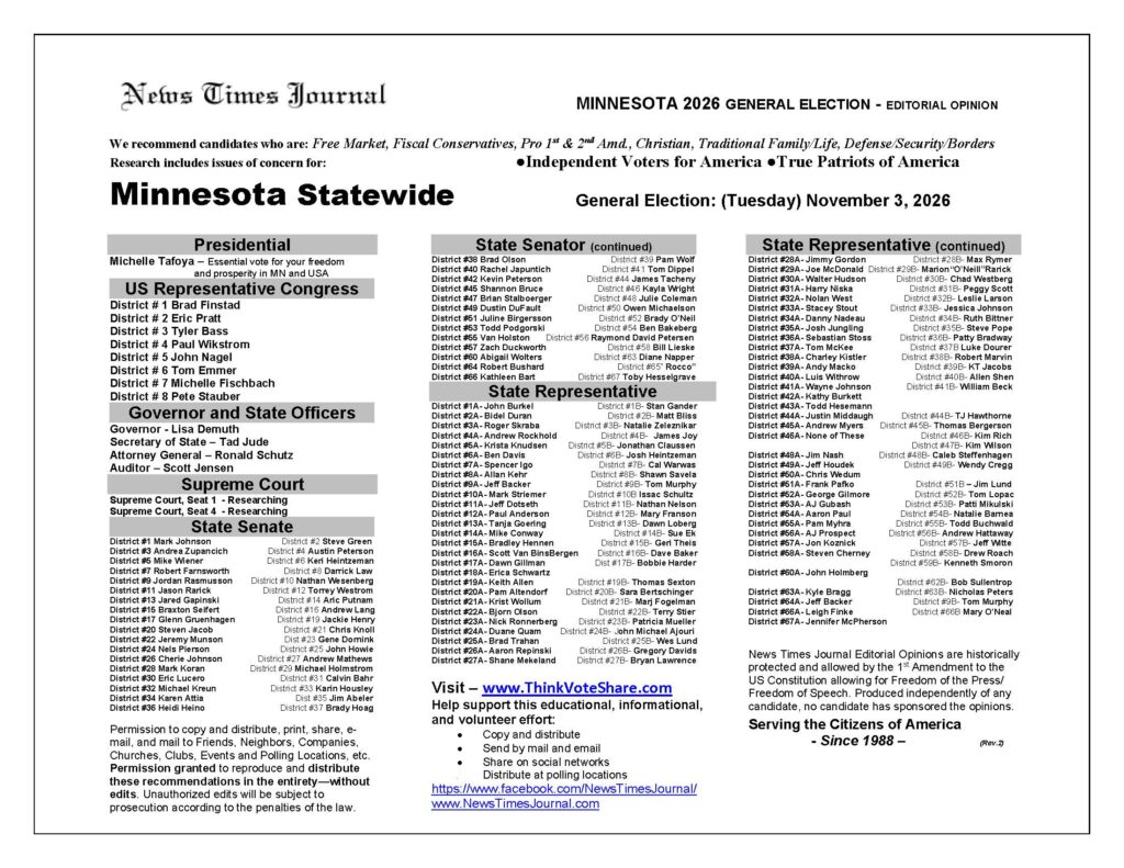 Minnesota General Election Voter Guide 2026
