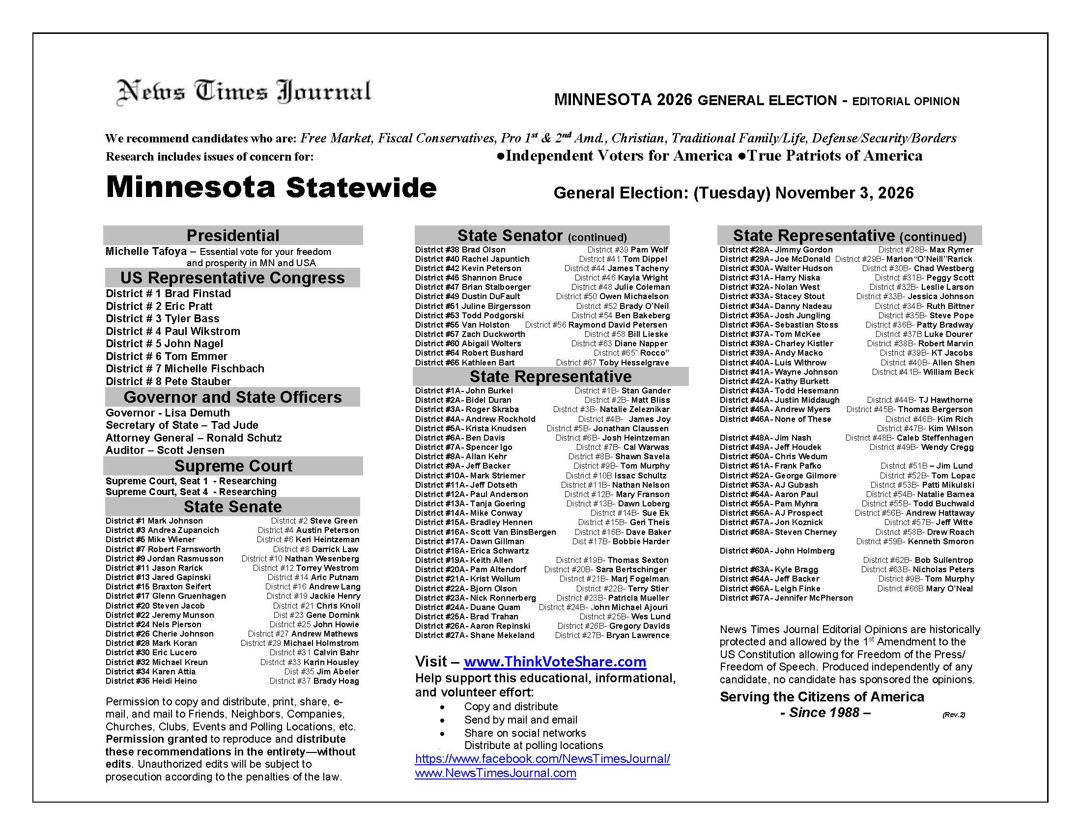 Minnesota Voter Guide 2026