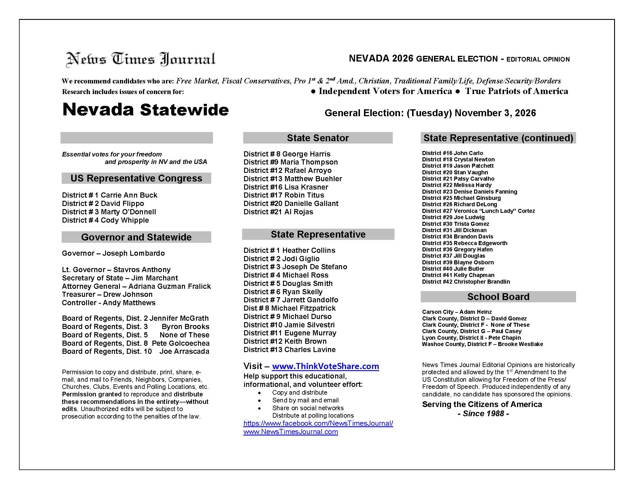 Nevada Voter Guide 2026