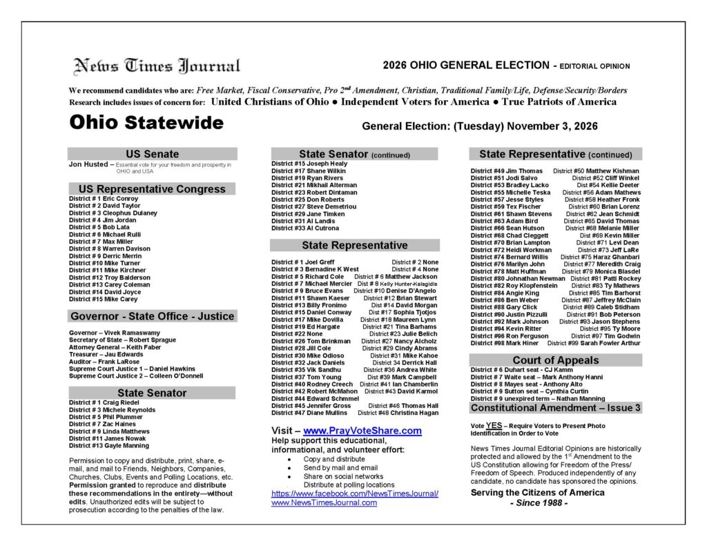 Ohio General Election Voter Guide 2026